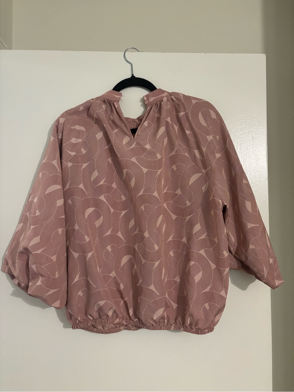 Worthington Dusty Rose Abstract Print Pullover Blouse